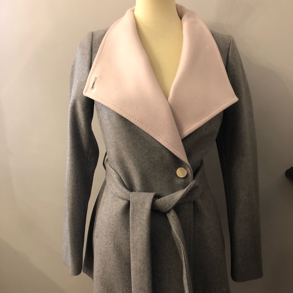 Ted Baker Elika Contrast Lapel Short Wrap Coat